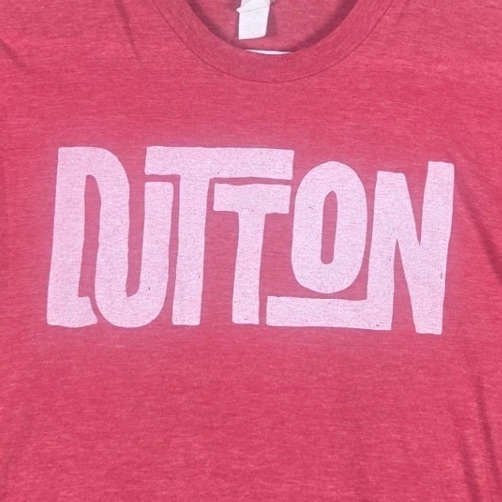Tultex Yellowstone Dutton T-Shirt Mens M Red Heather Graphic Short Sleeve Tee